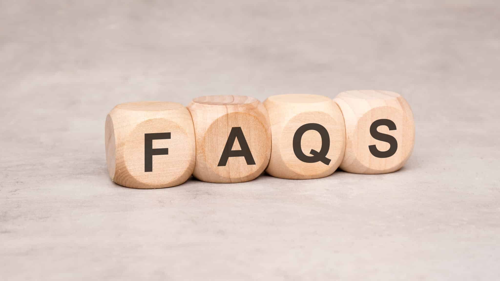 Wooden blocks with FAQ letters, Furnace Repair Near Me.